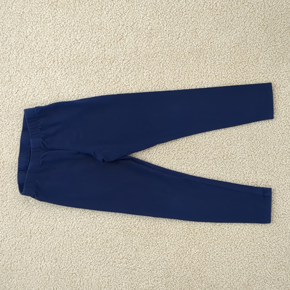 Girls Solid Navy Blue Leggings (Size XS 6/6X)